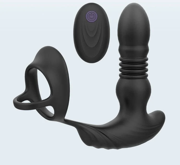 Sextoys für Männer | Penis-Hoden-Ring mit Analvibrator